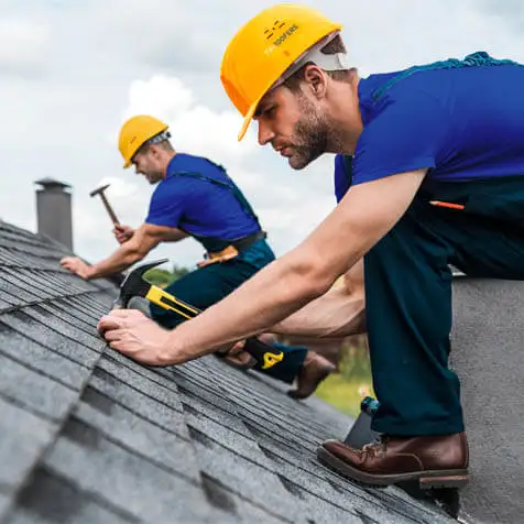 The Roofers team on a completed roofing project